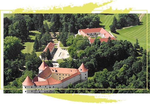 Il castello di Mokrice - vista dall'alto