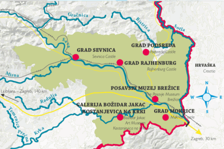 Mappa dei castelli di Posavje